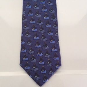 Hermes 100% silk tie